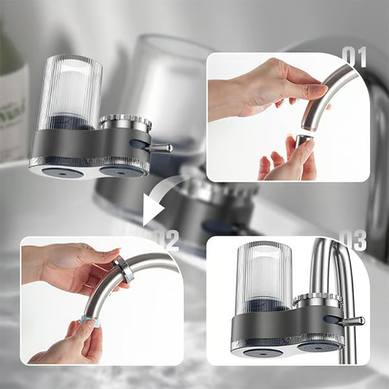 Kranfilter for drikkevann med adaptersett