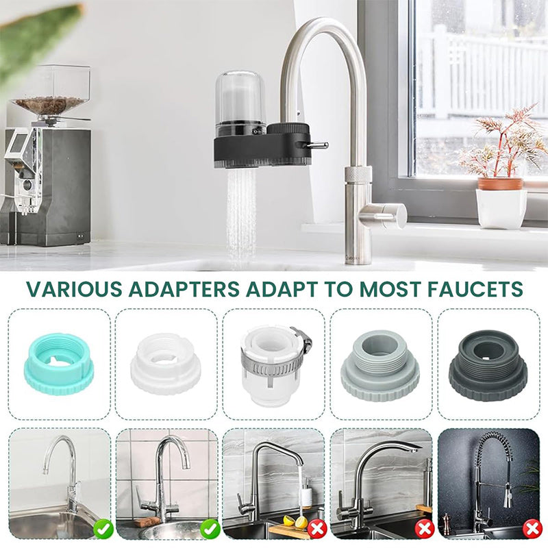 Kranfilter for drikkevann med adaptersett