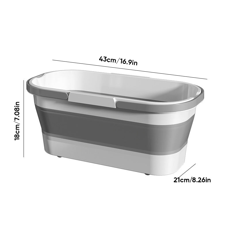 Sammenleggbar bøtte, rektangulær