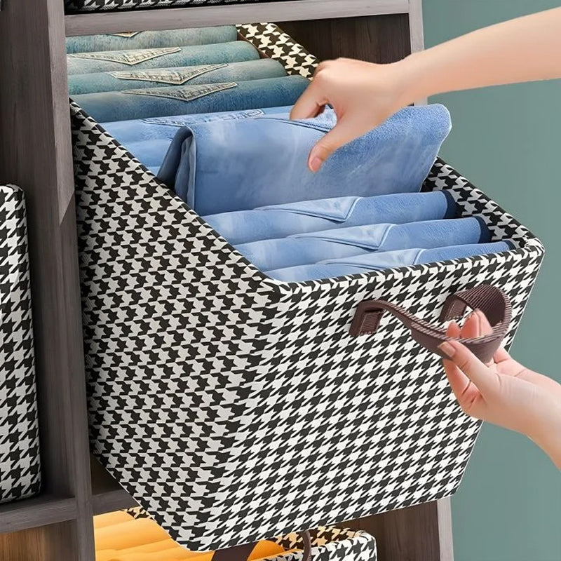 Sammenleggbar organizer til jeans og bukser