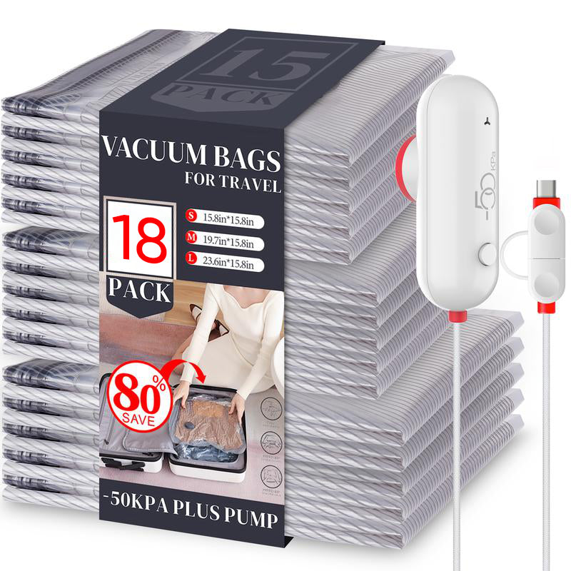Vakuumposer til reise med USB-pumpe
