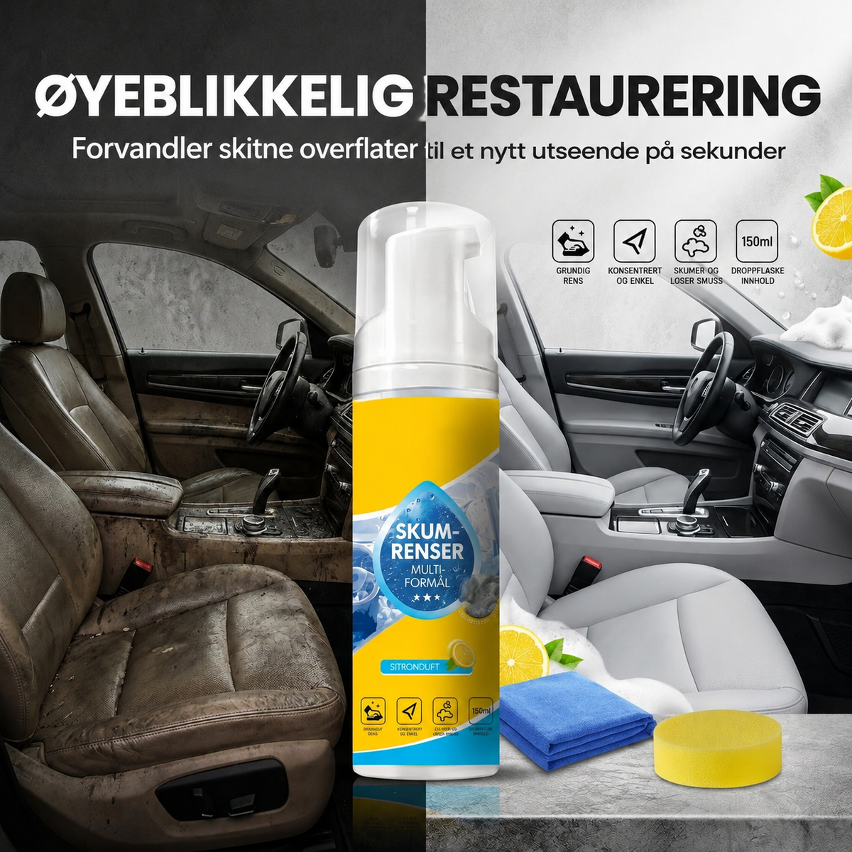SkumRenser™ | Universalskum til bil og hjem