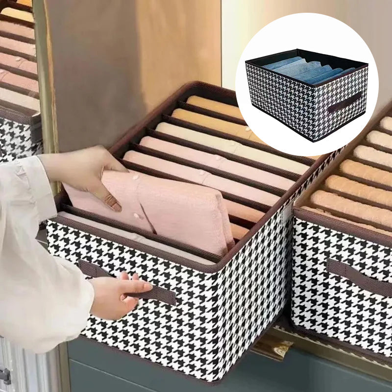 Sammenleggbar organizer til jeans og bukser