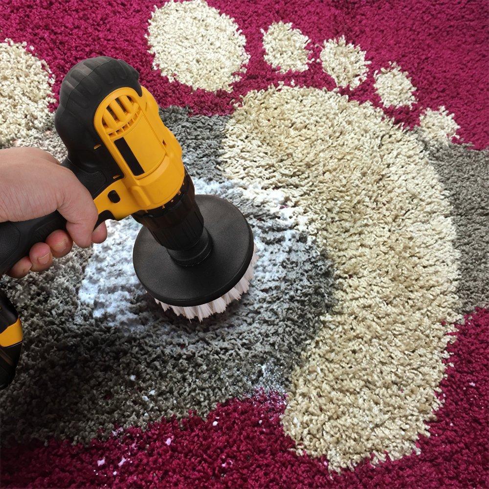 Børstesett til drill – 3 skurebørster i nylon – produktbilde 2