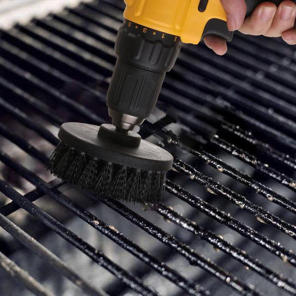 Børstesett til drill – 3 skurebørster i nylon – produktbilde 9