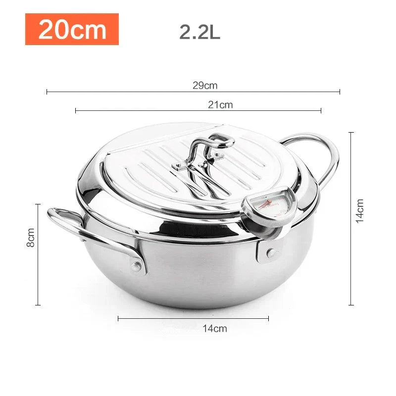 Frityrpanne med termometer