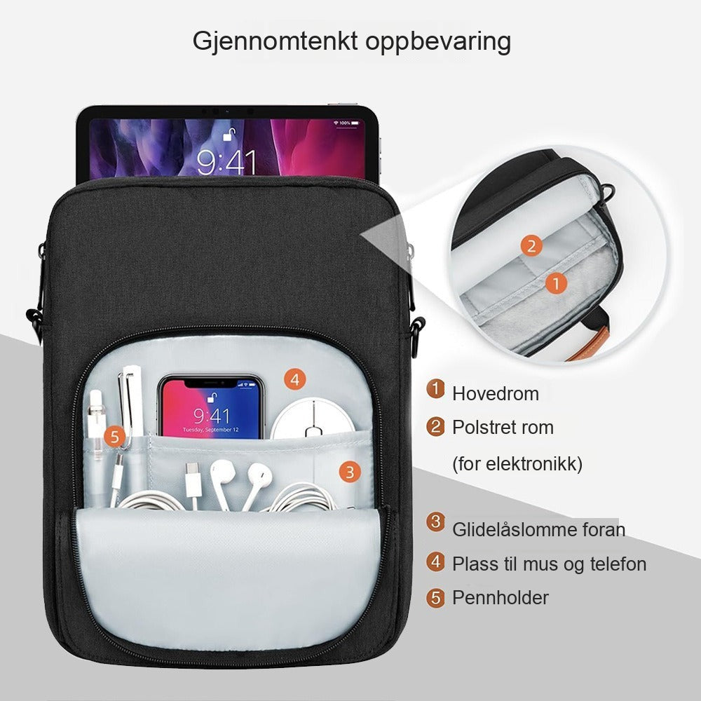 TabFlex™ | Skulderveske til nettbrett og laptop
