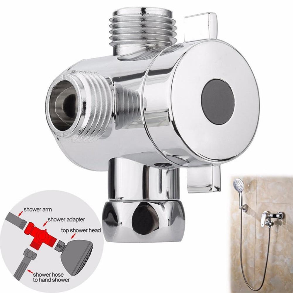 T-adapter 1/2" 3-veis – ventil til bidetdusj og dusjhode – detaljbilde 1