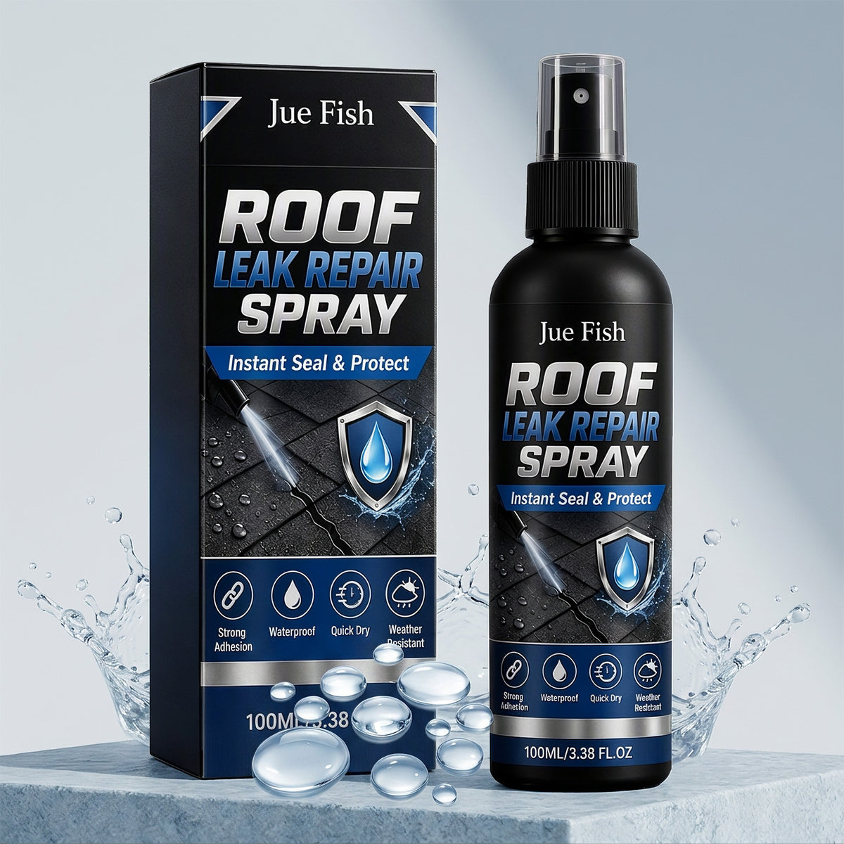 Tettfix tettespray med eske og flaske på 100 ml