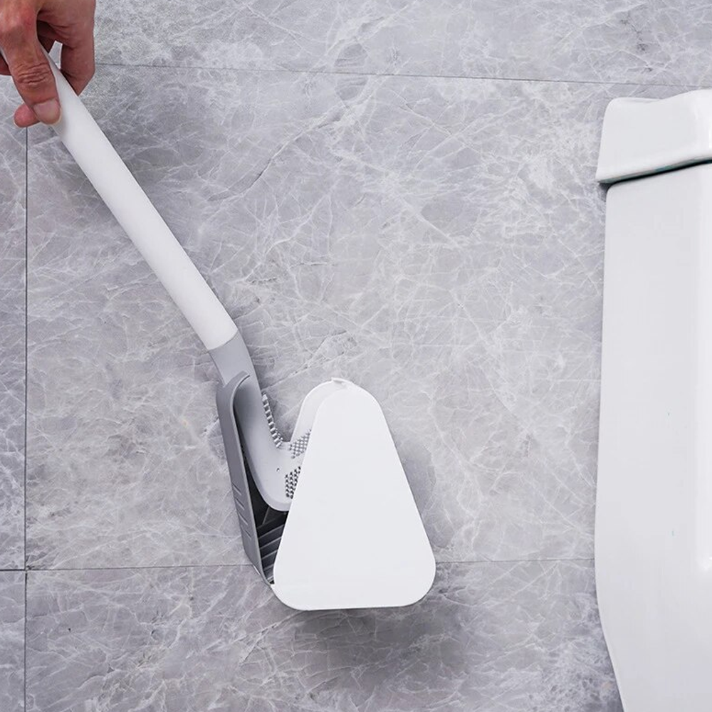 Toalettbørste med langt skaft og holder – produktbilde 3